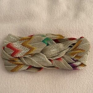 Missoni Zigzag Braided Turban in Gold and Multicolor